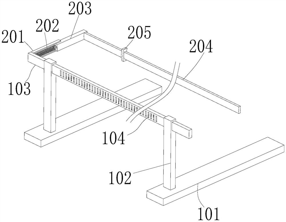 Welding pipeline flaw detection clamping device