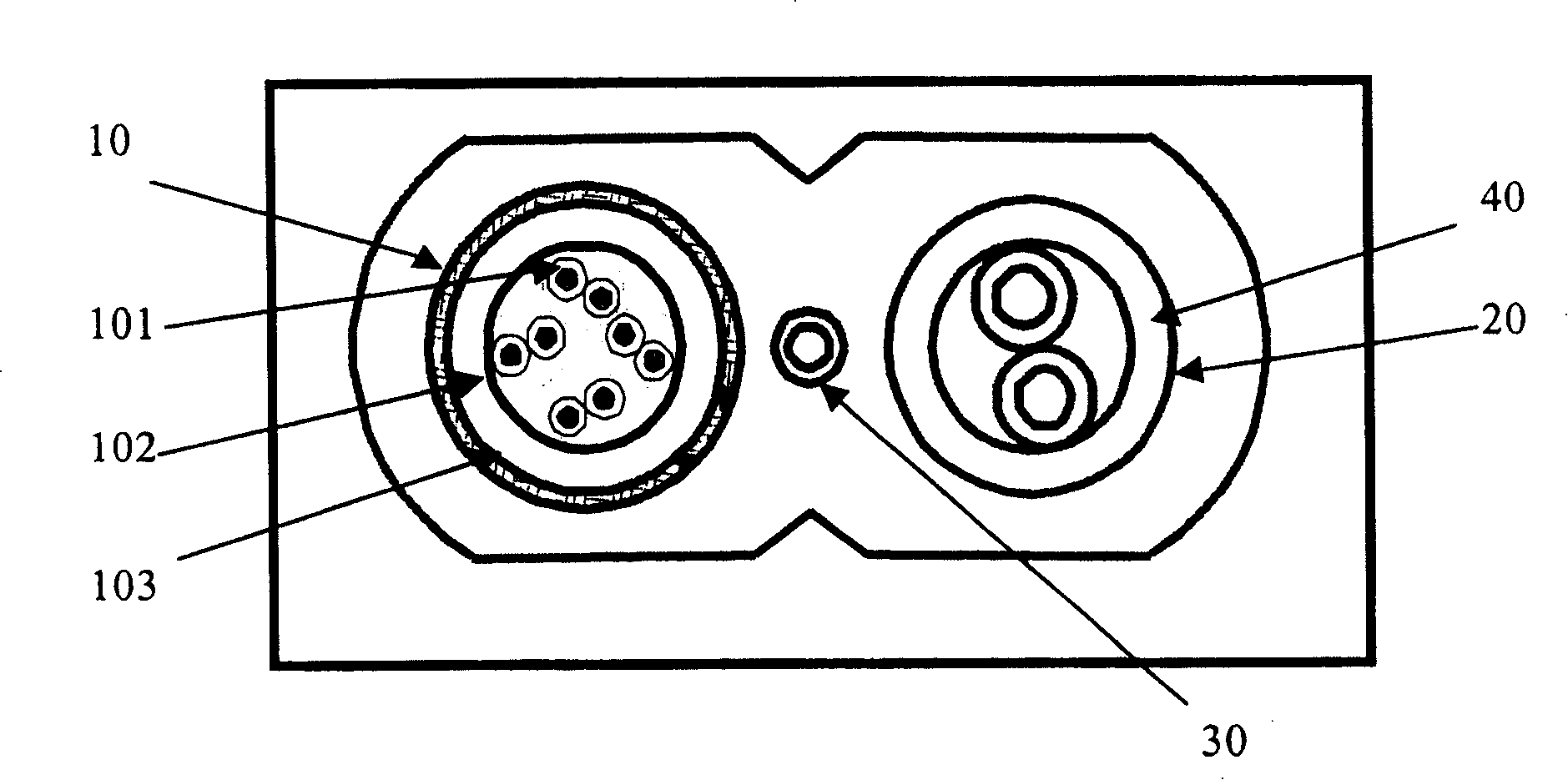 Multimedia combination cable for elevator