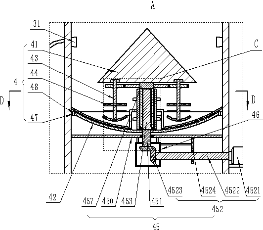 A sludge treatment system for drilling engineering mud circulation