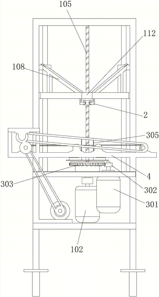 Rotary type banana crown cutting device