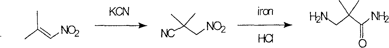 Industrial preparation method for 3-amino-2, 2-dimethyl propionamide