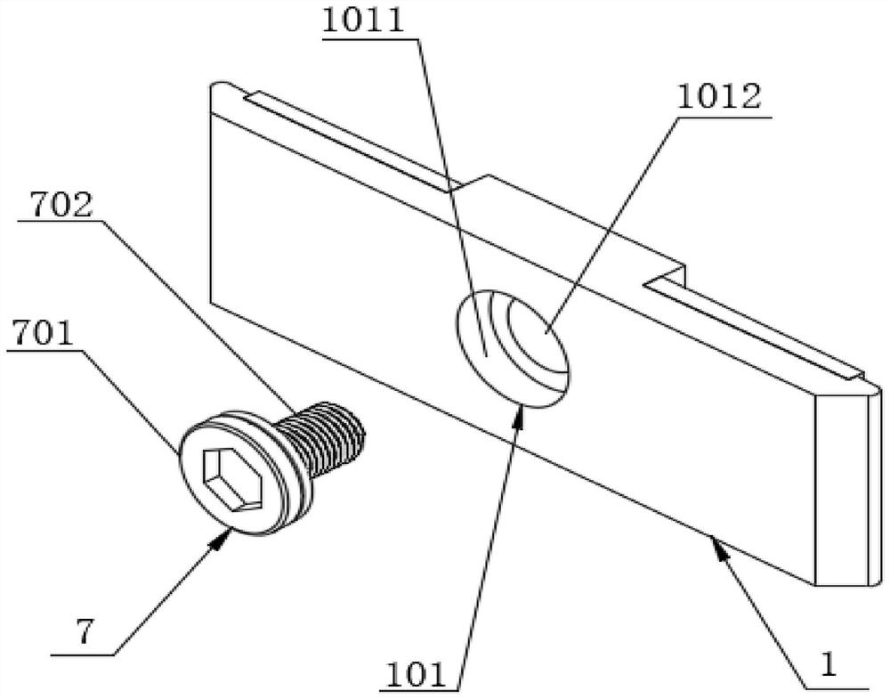 Three-opening clamping plate type connecting part and office cabinet