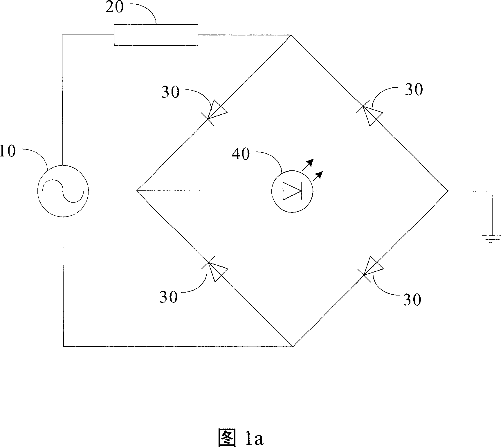 LED luminescent device combined with rectifying circuit on secondary carrier and its production