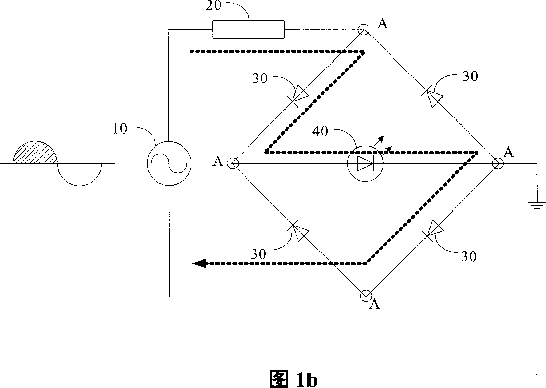 LED luminescent device combined with rectifying circuit on secondary carrier and its production