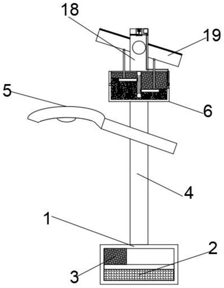 Novel solar street lamp with self-cleaning device