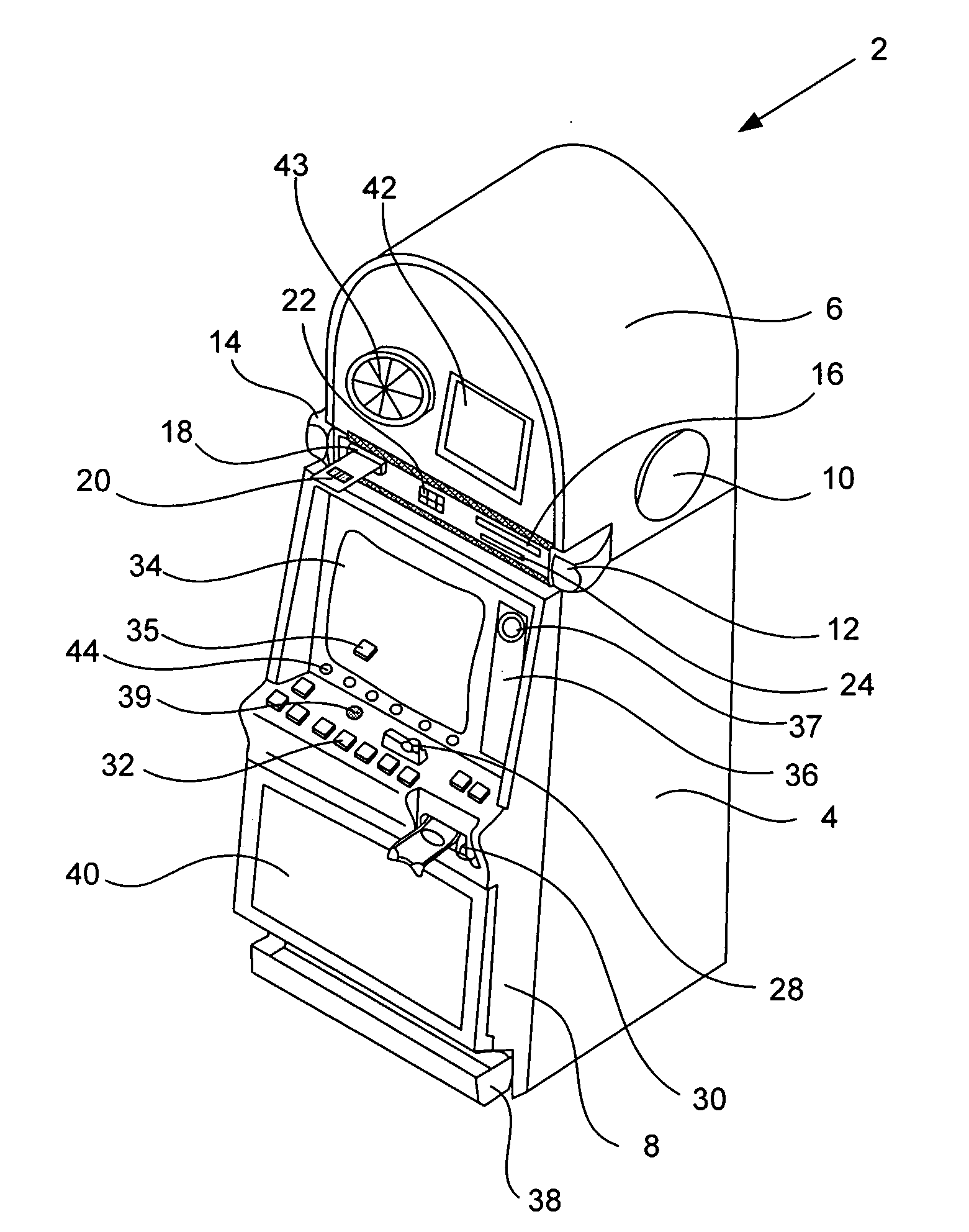 Virtual gaming peripherals for a gaming machine