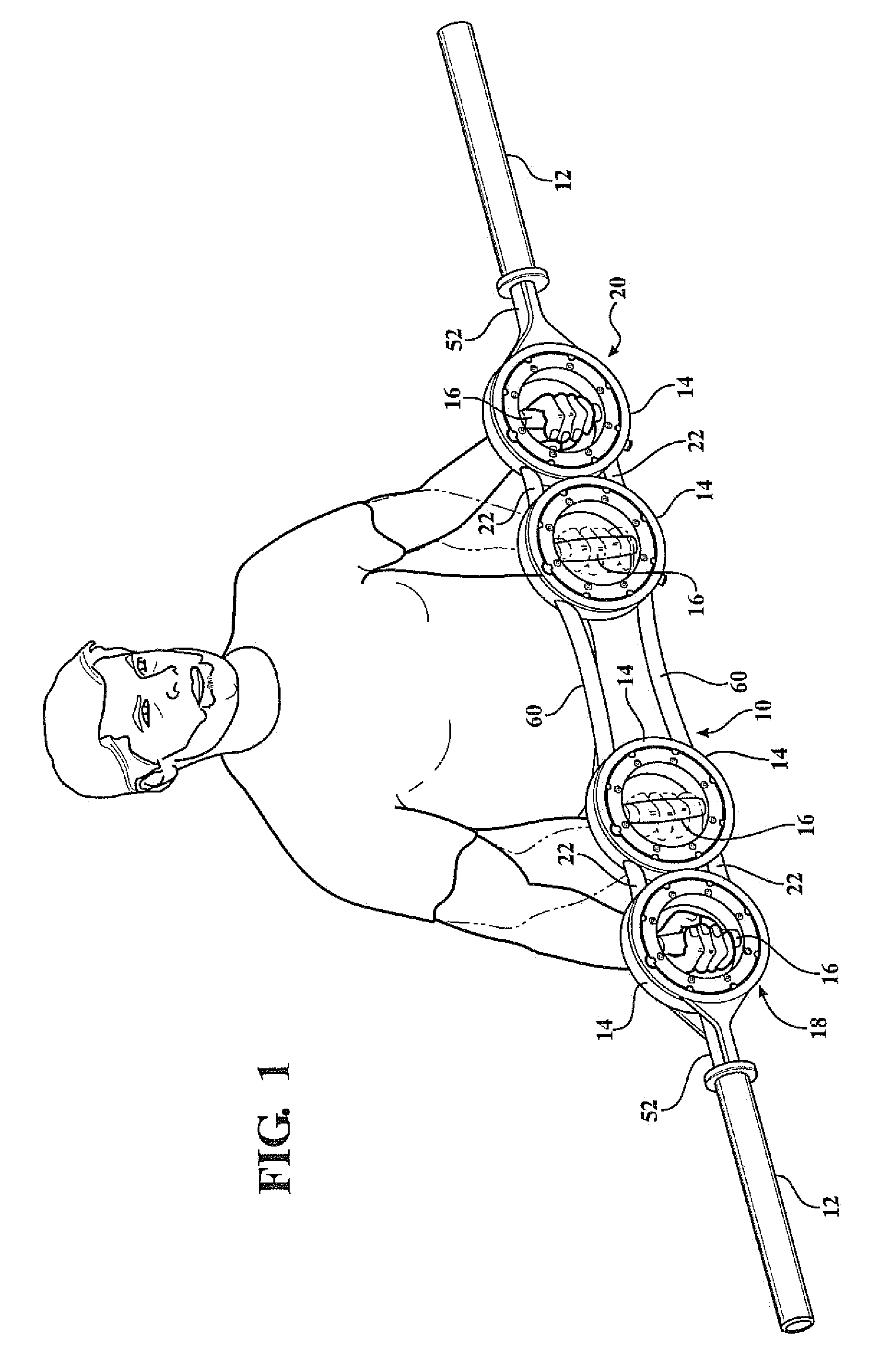 Dual grip barbell