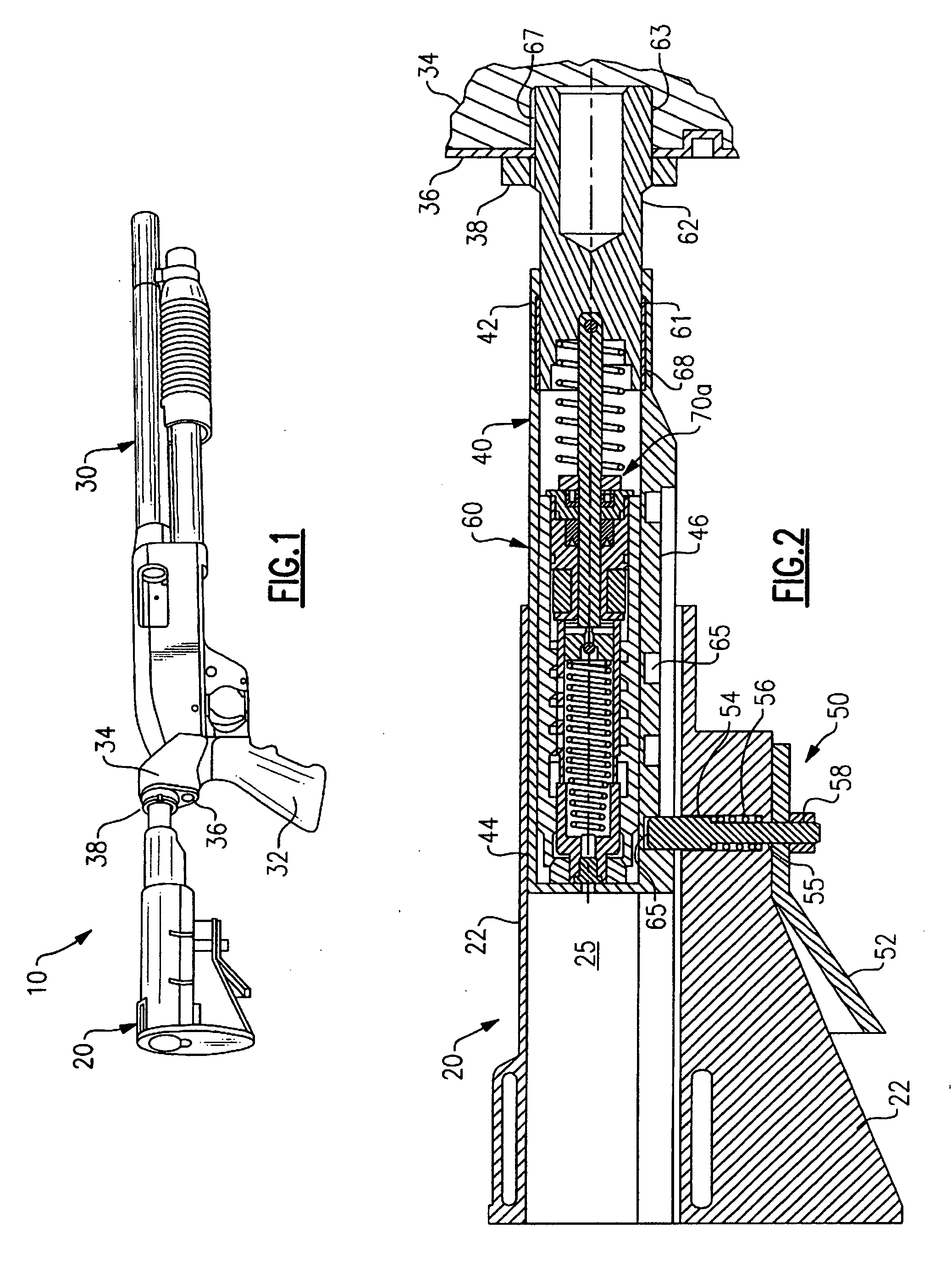 Hydraulic recoil buffer assembly