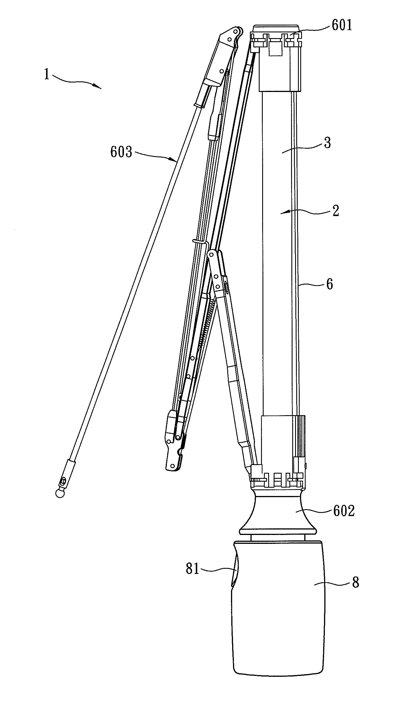 Protective member for automatic open close umbrella with Anti-springing effect