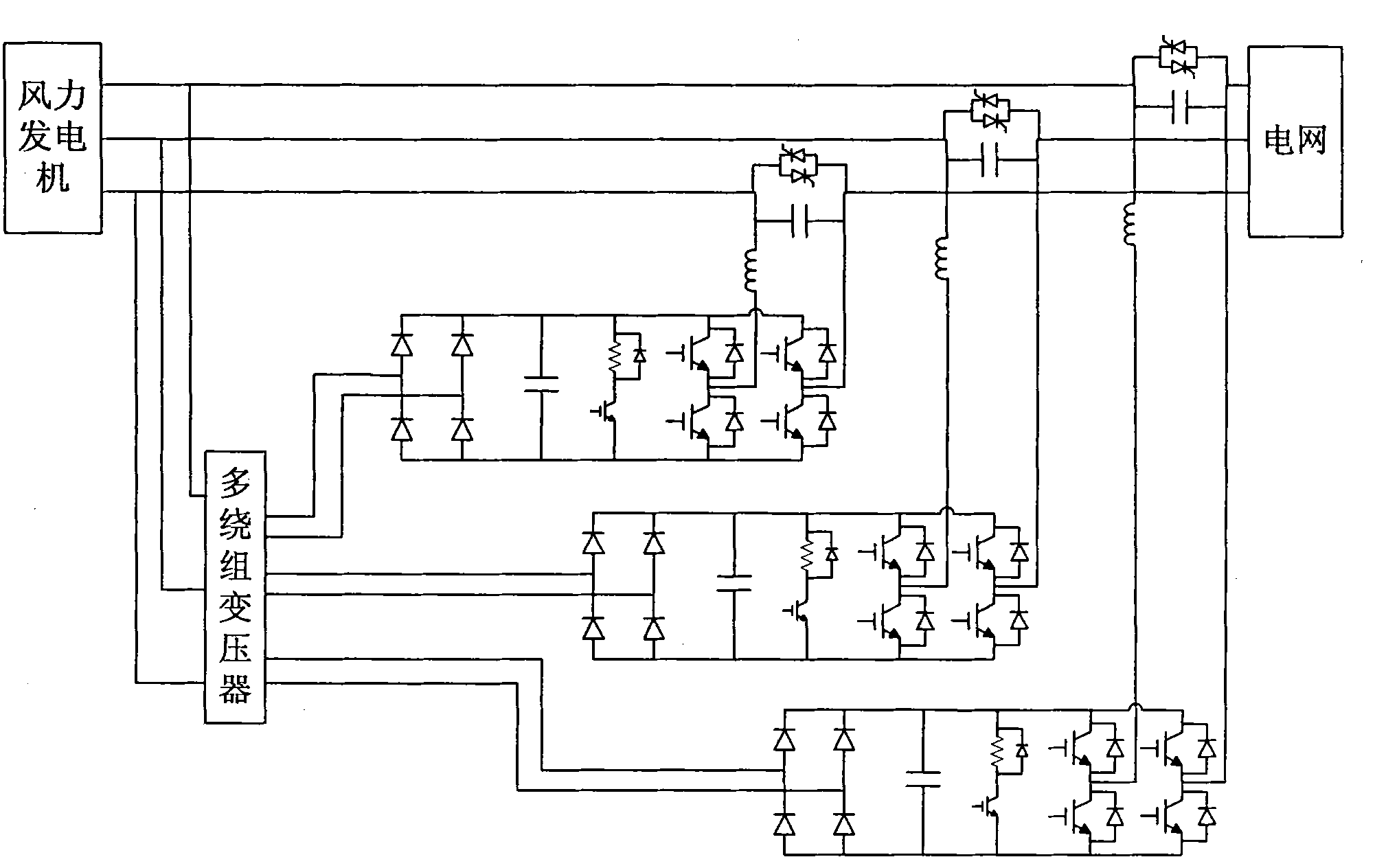 Dynamic voltage stabilizer for assisting wind driven generator in realizing low voltage ride through (LVRT)