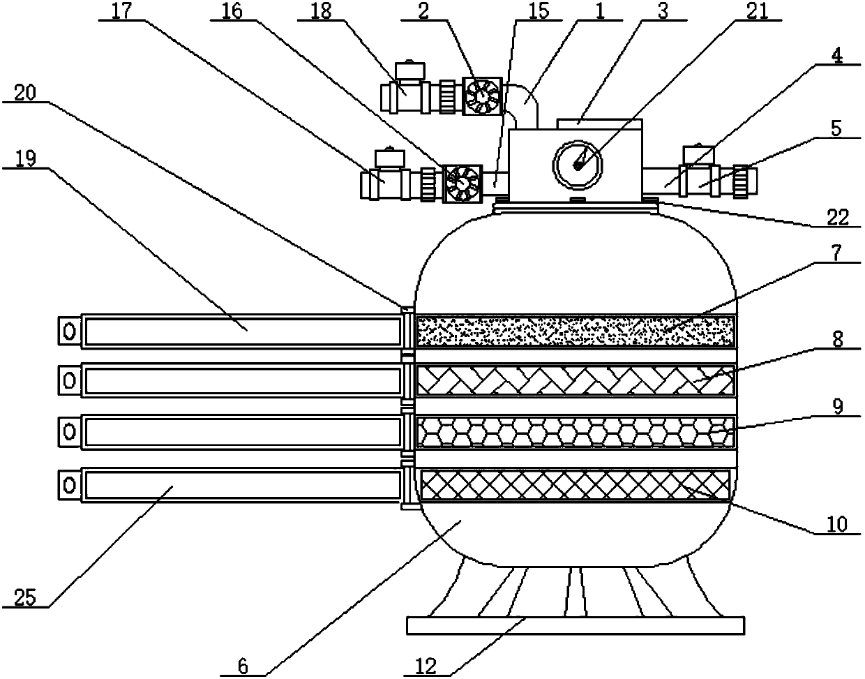 Automatically-cleaning and convenient-to-disassemble filtration method