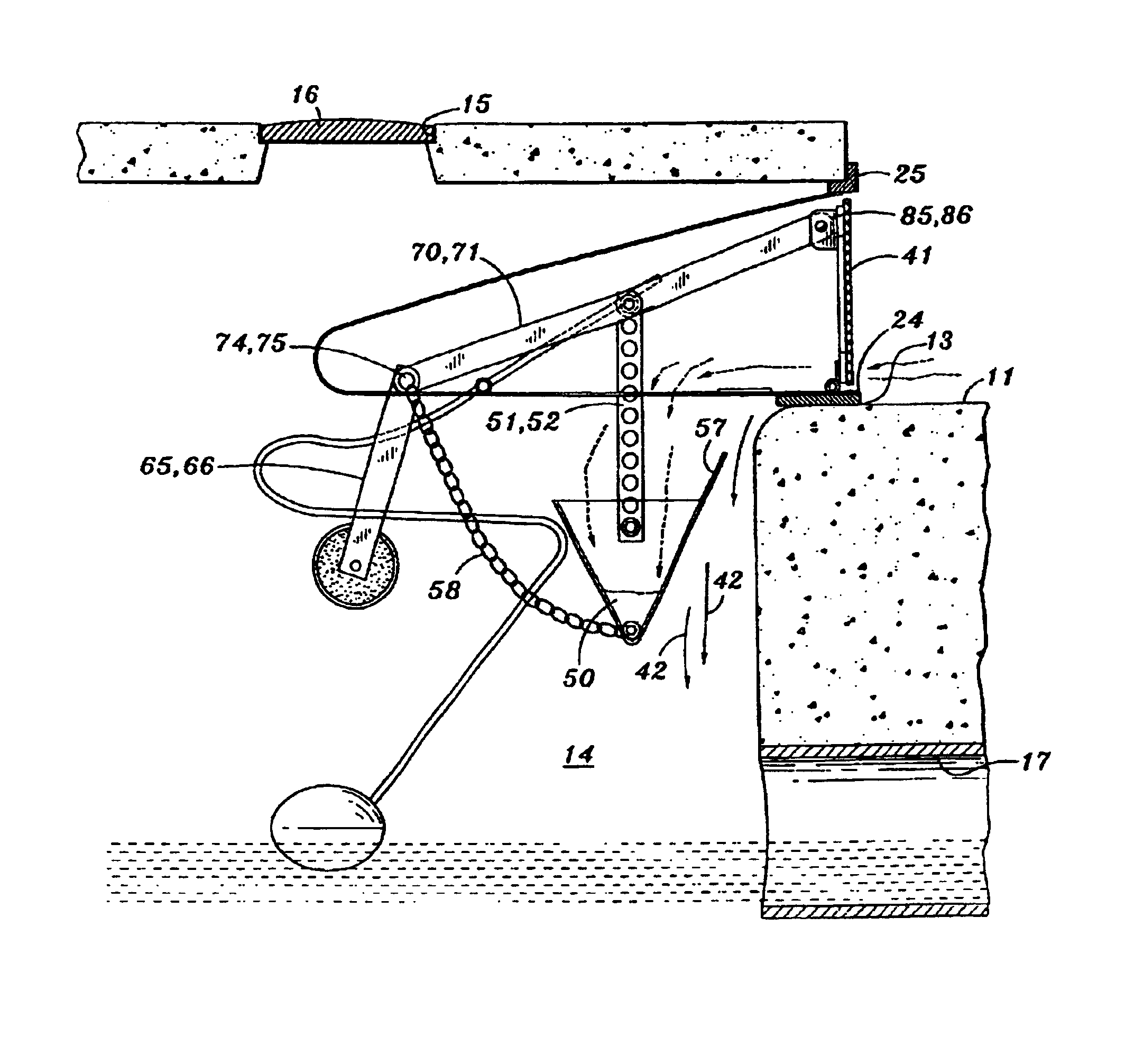 Curbside drain barrier for detaining solid trash during no or slow water flow