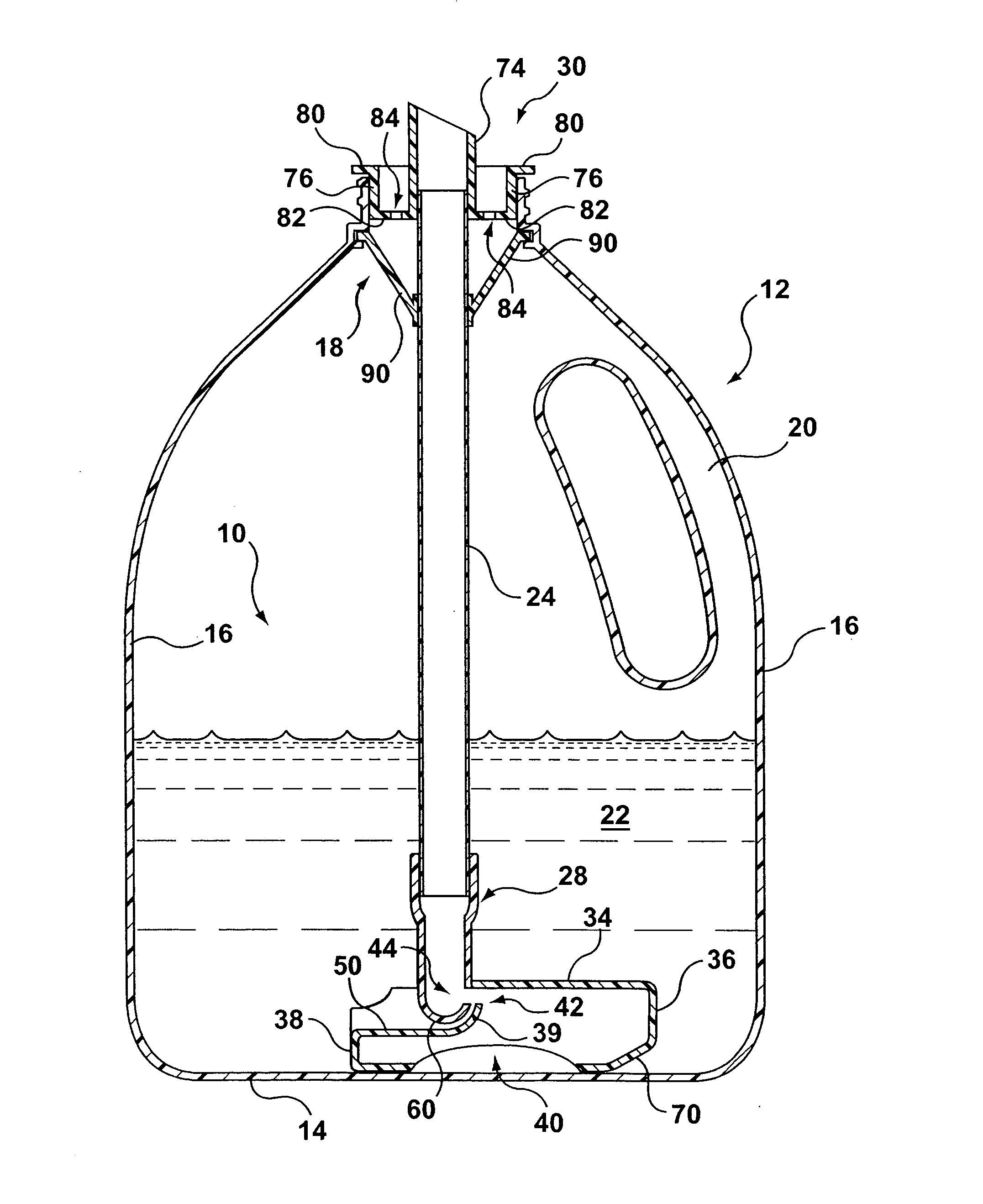 Pre-measured material dispenser with pivoting reservoir