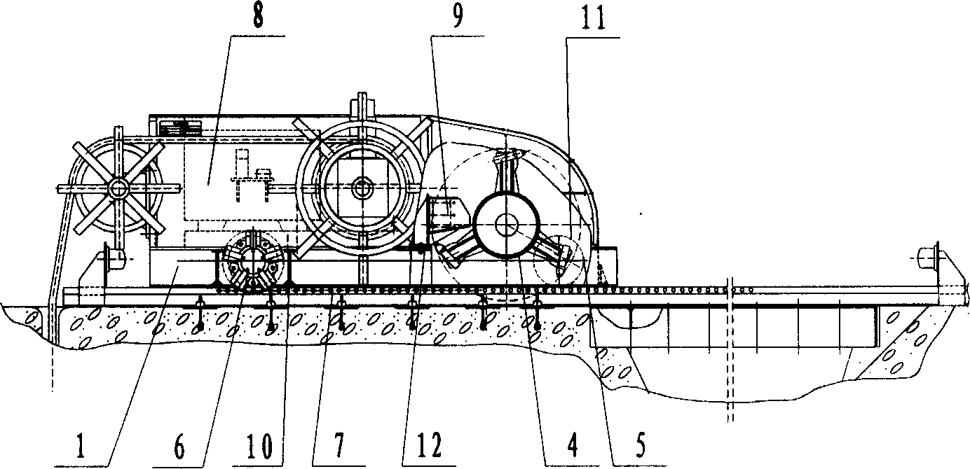 Completely hydraulically driven breaking dredger