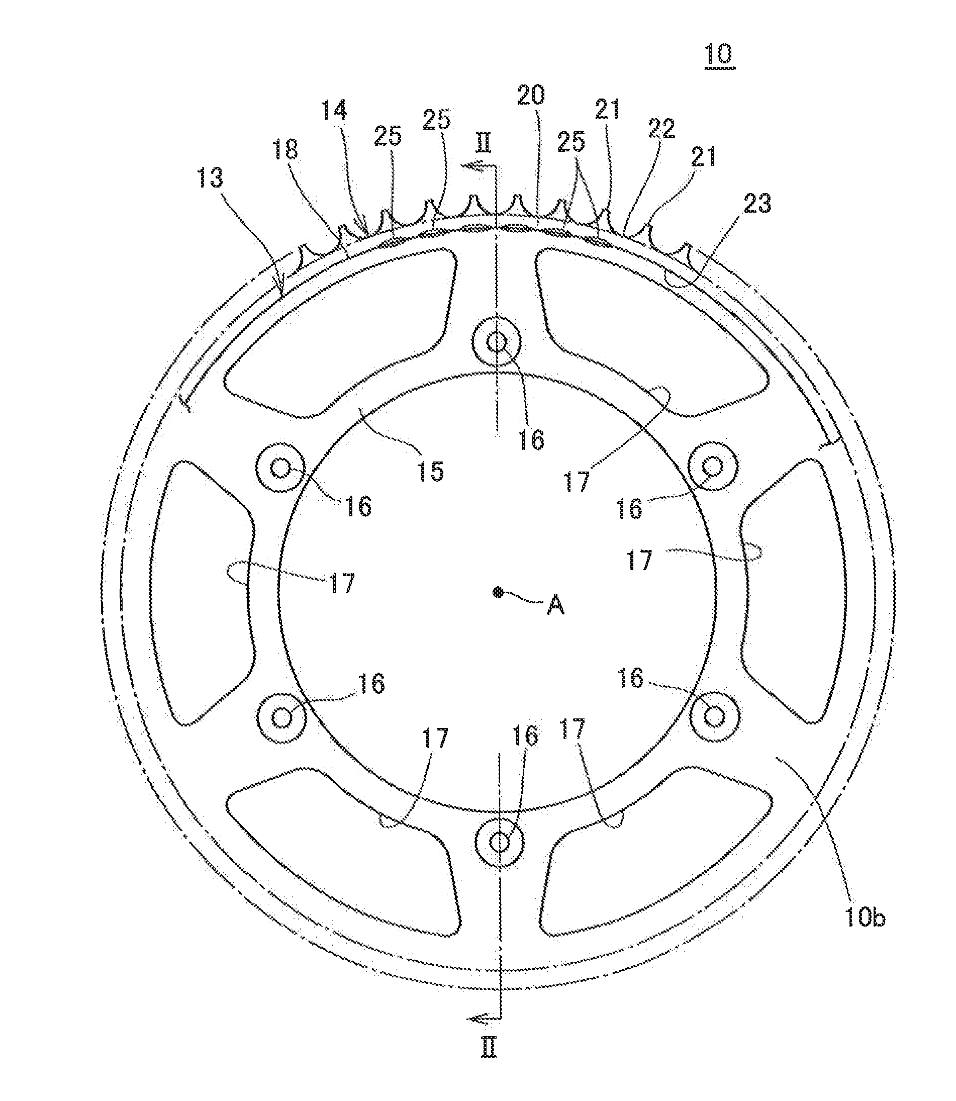 Bi-metallic sprocket, and method of making same