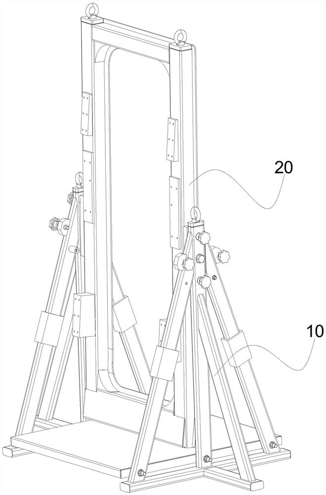 Drum-shaped side inlet folding door inspection tool