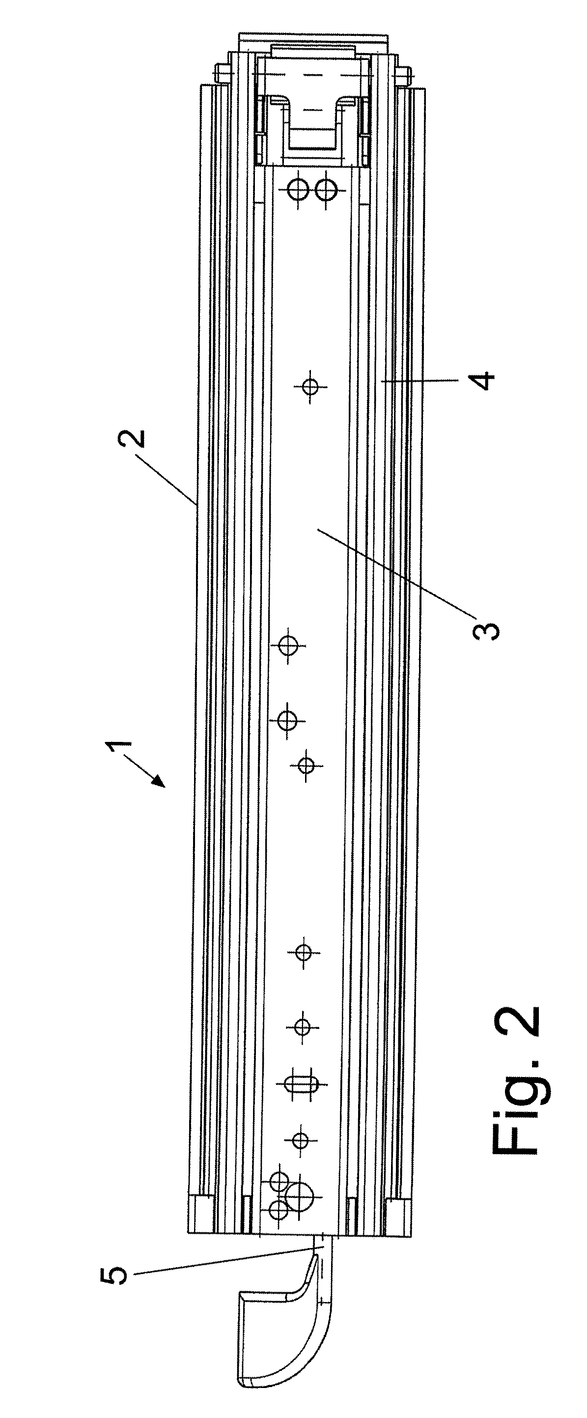 Guiding rail for a cabinet pull-out part