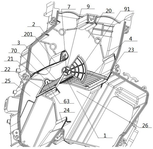 An eccentric damper system for an automobile air conditioner