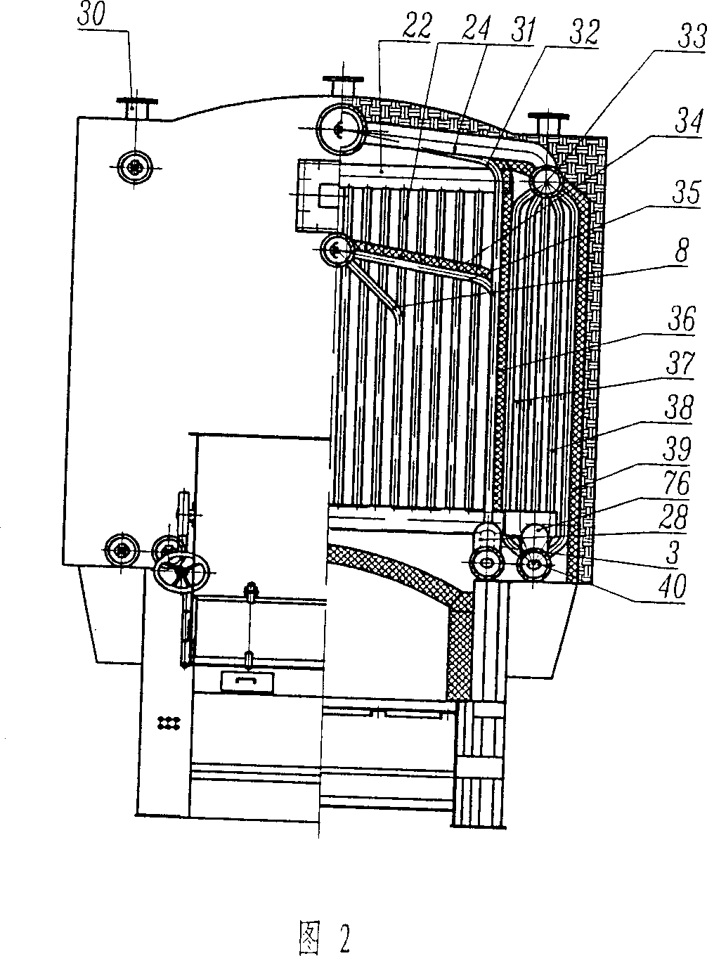 Non-closed high-temperature hot water boiler