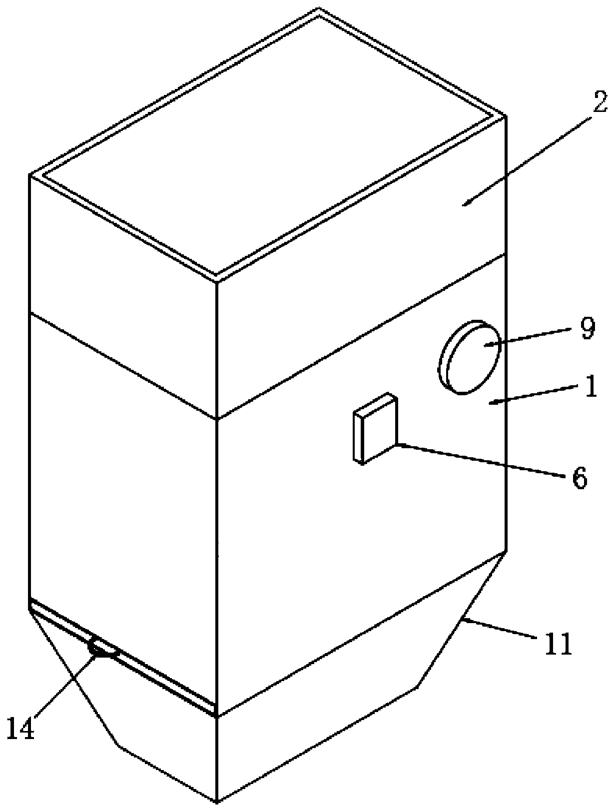 Solid fire-fighting system in closed cabinet body