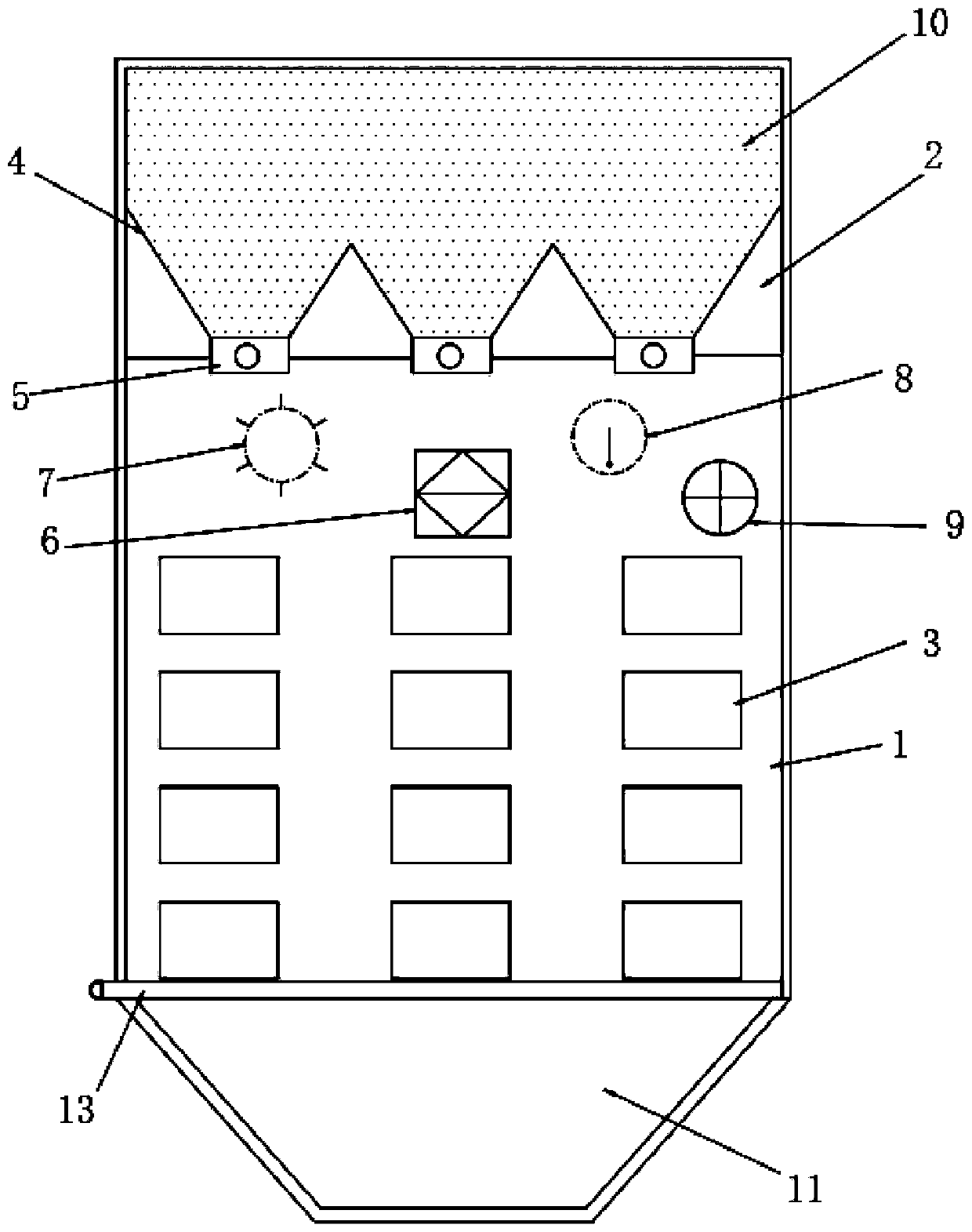 Solid fire-fighting system in closed cabinet body