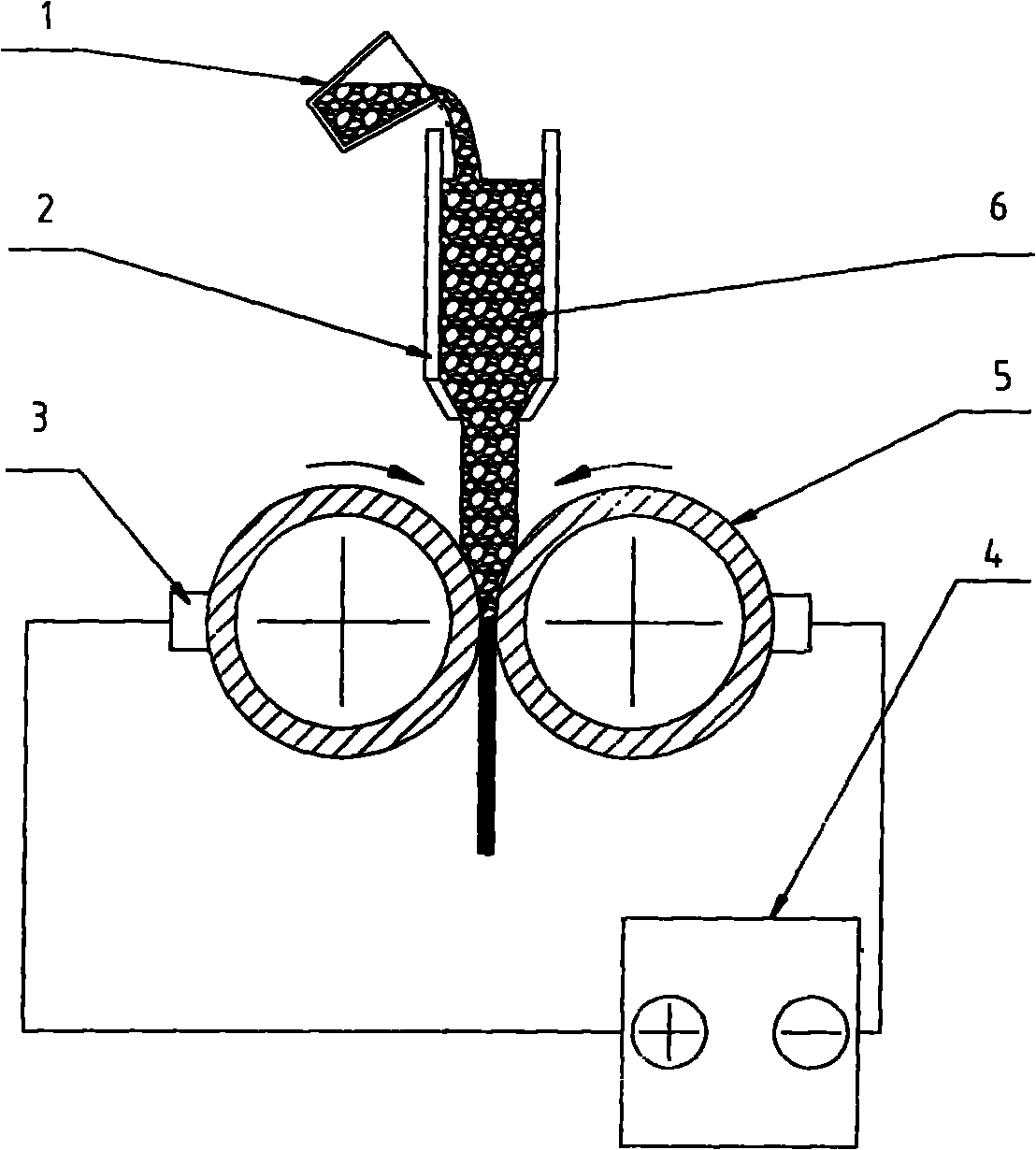 Electric pulse casting and rolling method of semi-solid alloy