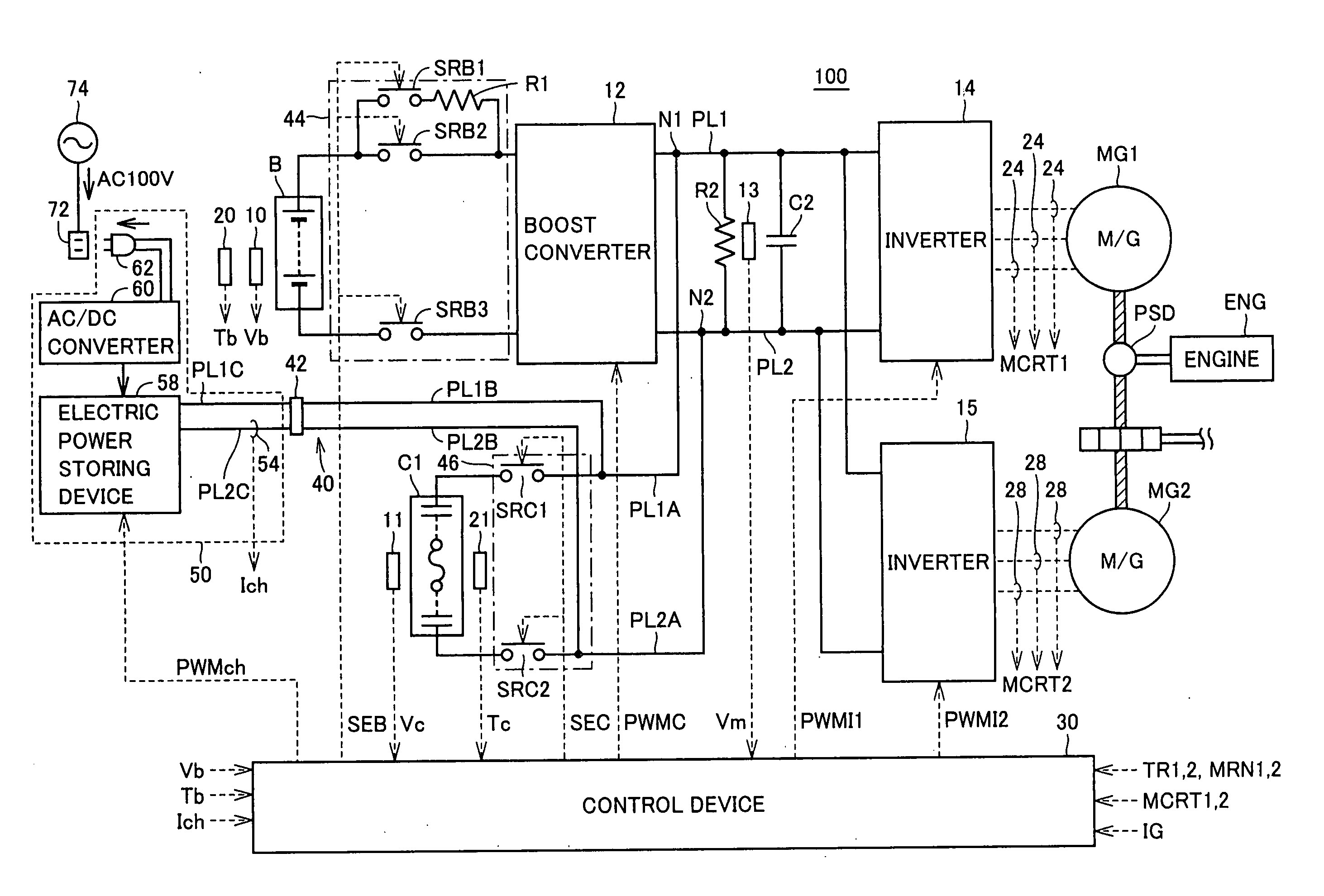 Power supply device and vehicle