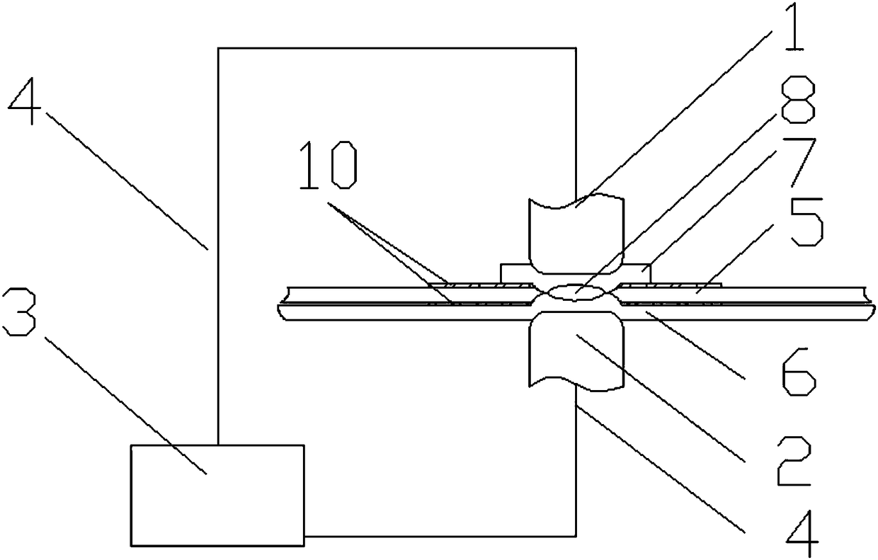 Dissimilar material connection device based on structural glue and auxiliary sample