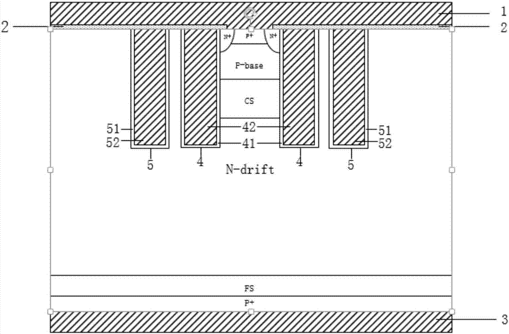 Carrier storage layer IGBT device with shielding gates