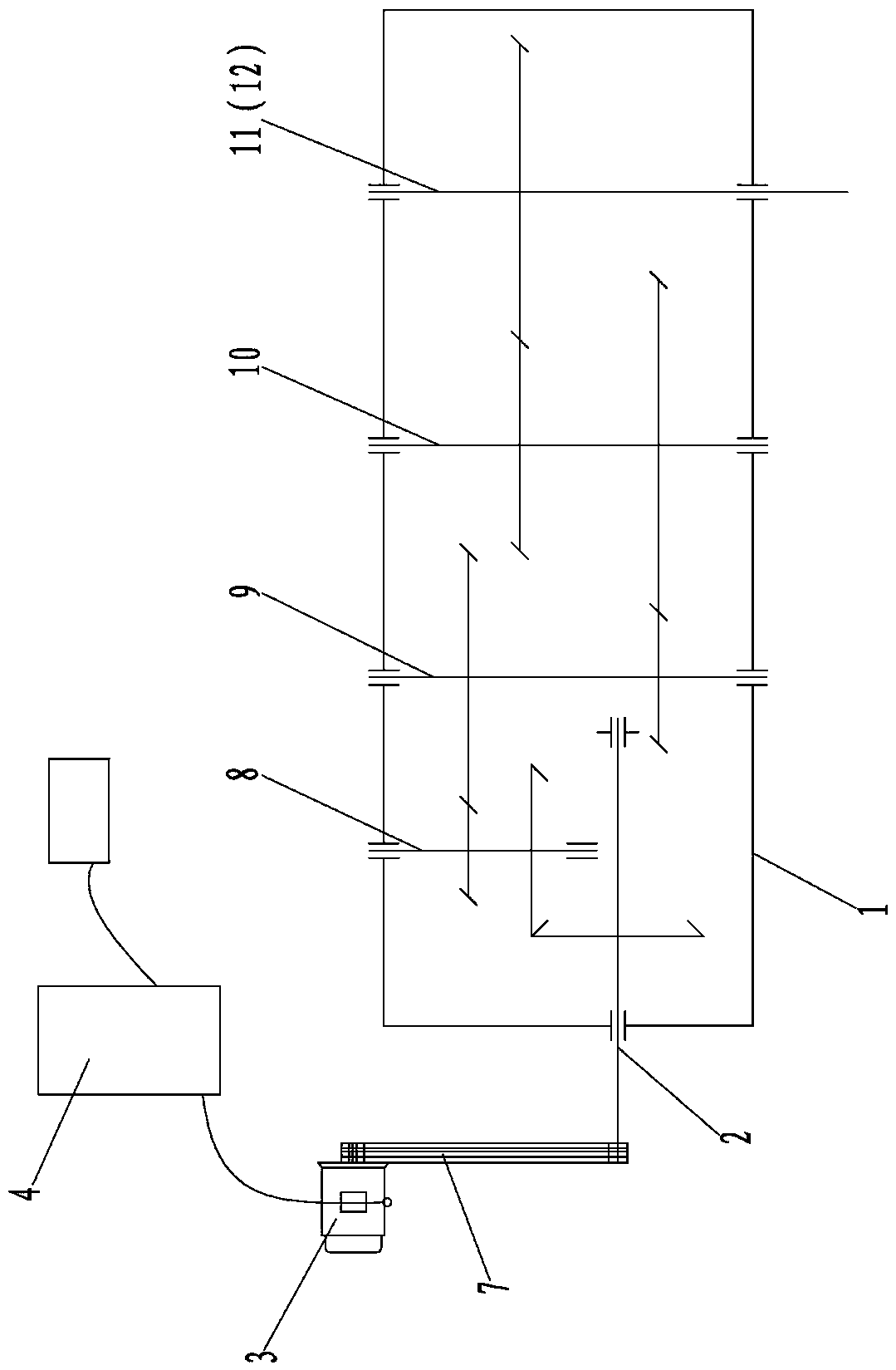 Tooth engagement adjustment method and adjustment system for eccentric bushing type gearbox of heavy multi-stage vertical shaft