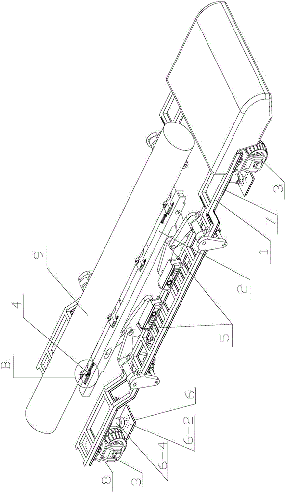 Six-freedom-degree heavy loading vehicle used for conveying and installing heavy components