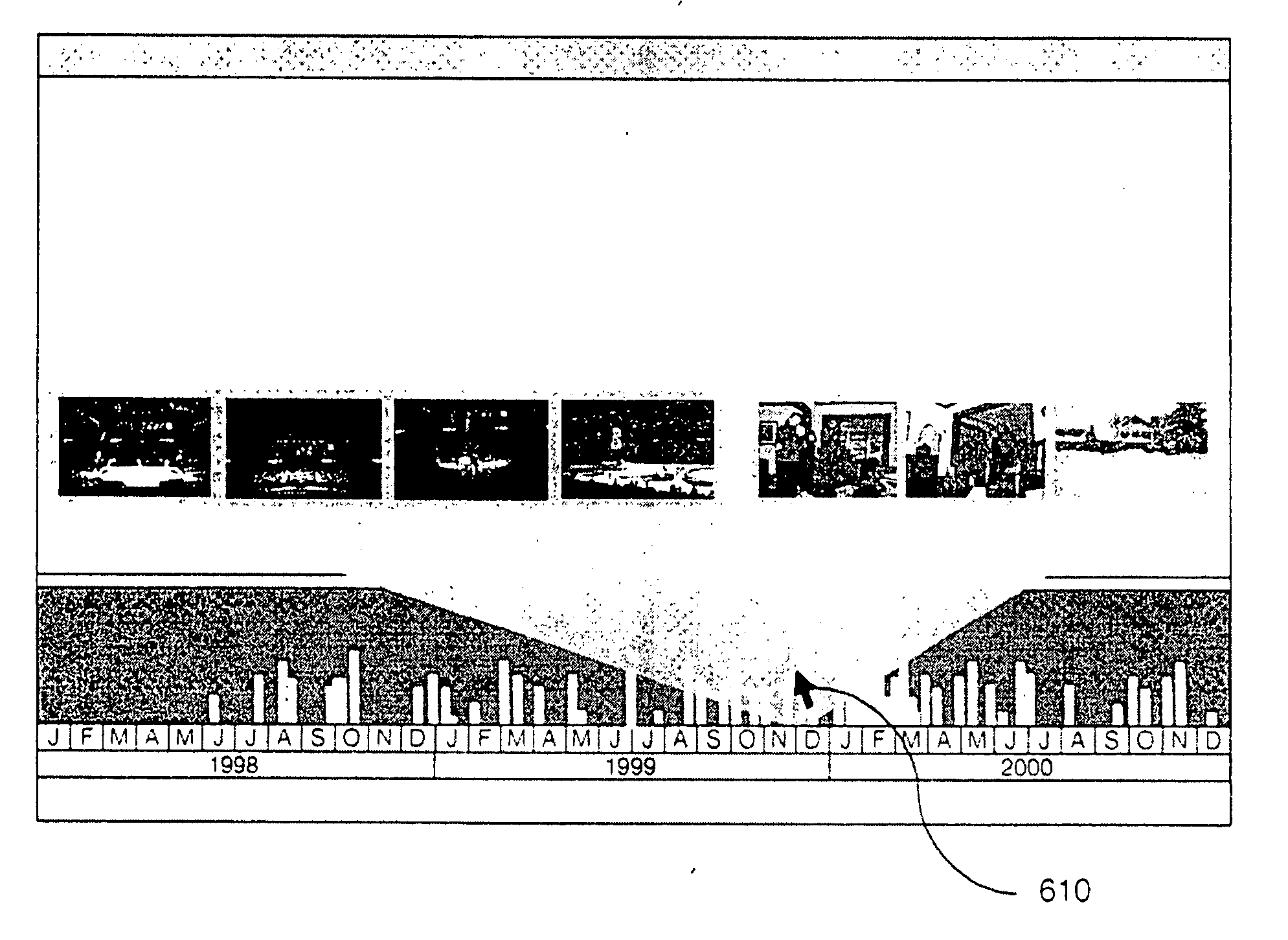 Using digital objects organized according to histogram timeline