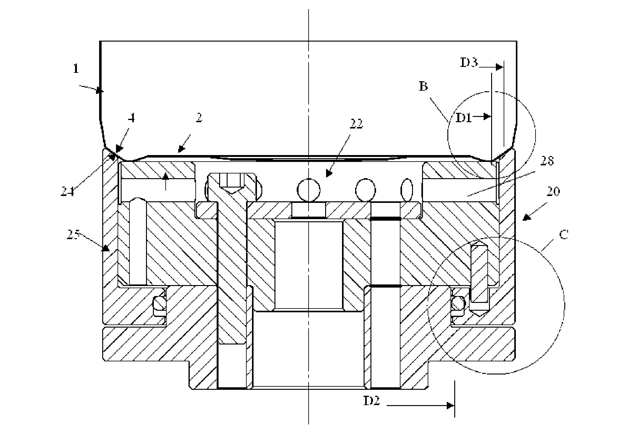 Apparatus for holding a container