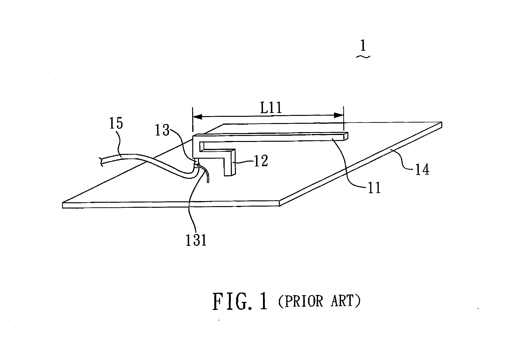 Three-band antenna device with resonance generation and portable electronic device having the same