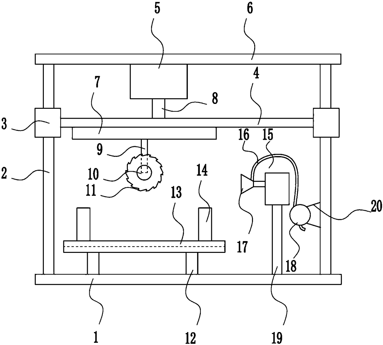 A hardware parts cutting device