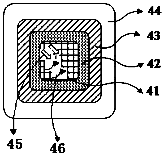 Light-emitting device with high red light brightness and high reliability