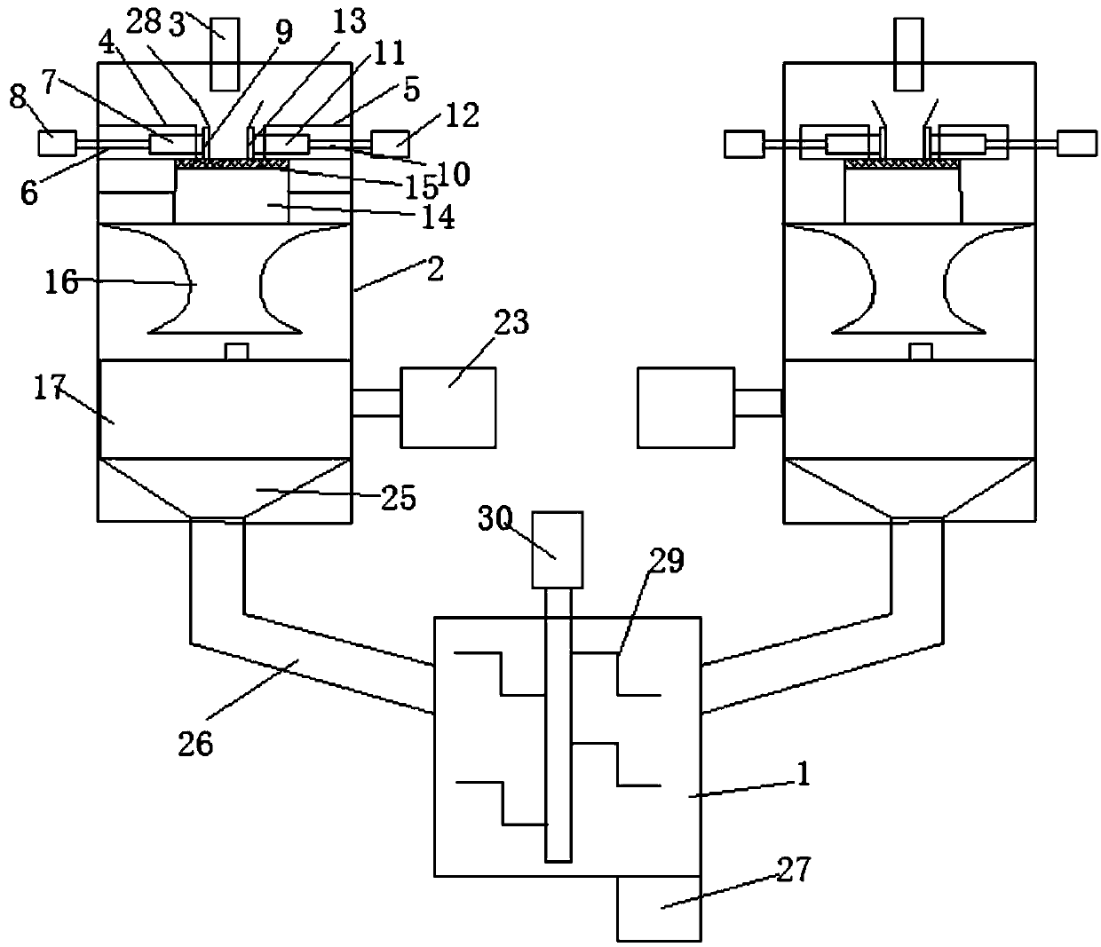 Multi-component alloy melting and mixing device