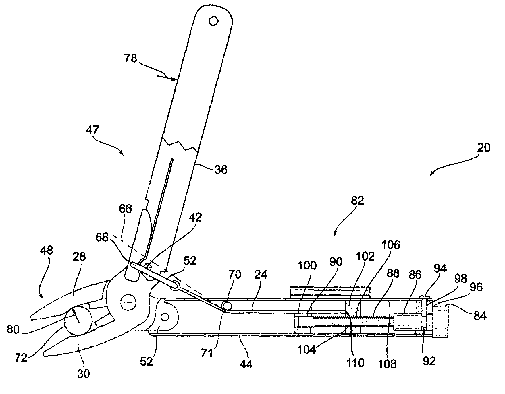 Tension locking tool