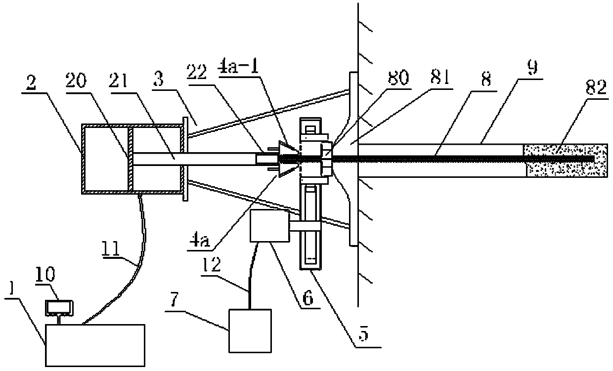 Tensioning device and operation method for high prestressed bolt support in deep roadway