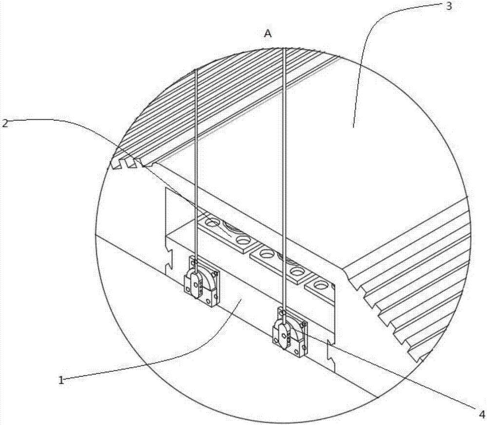 Chassis lifting device based on four-column lifter