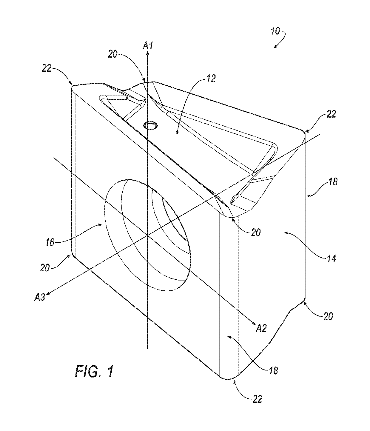 Tangentially mounted indexable cutting insert with convex-shaped minor side surfaces and concave-shaped end surfaces