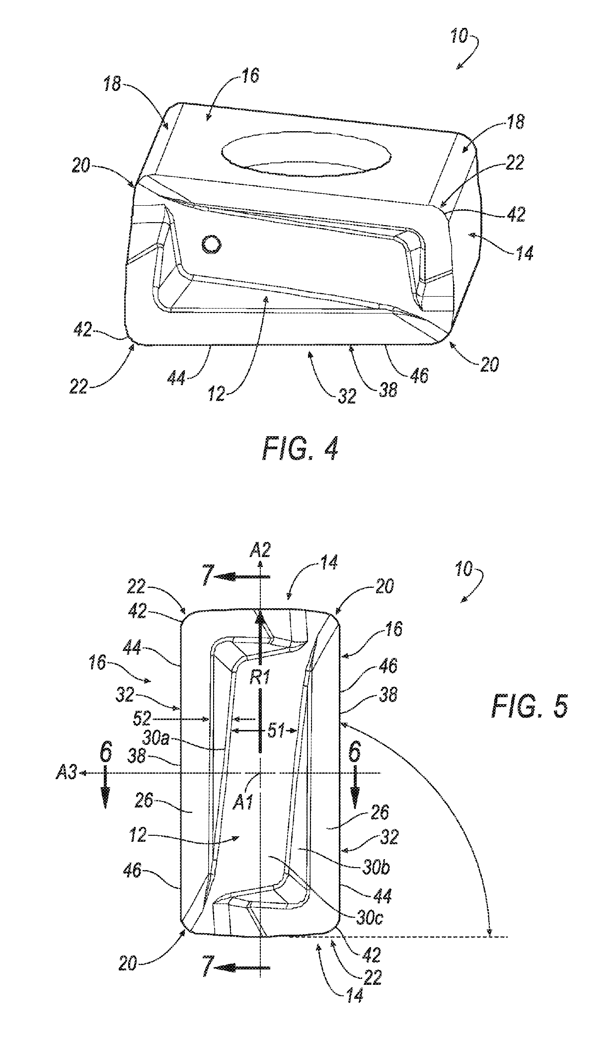 Tangentially mounted indexable cutting insert with convex-shaped minor side surfaces and concave-shaped end surfaces