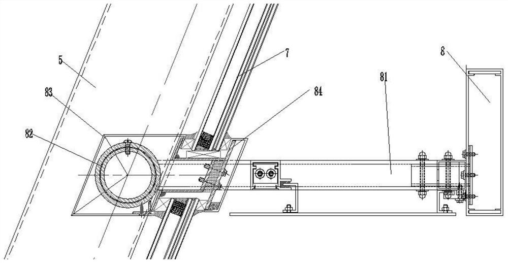 Steel circular tube single-column universal multi-dimensional special-shaped curtain wall construction structure and method