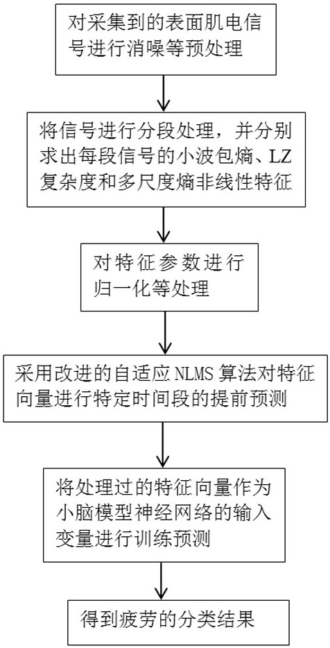 Muscle fatigue advanced prediction and classification method based on surface electromyographic signals