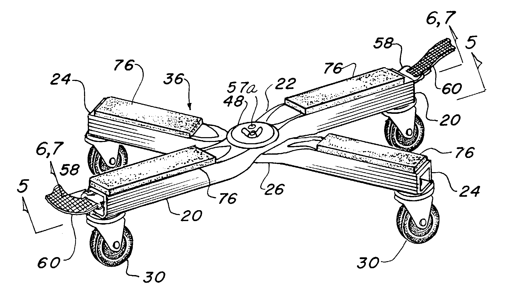 Collapsible cross-arm dolly