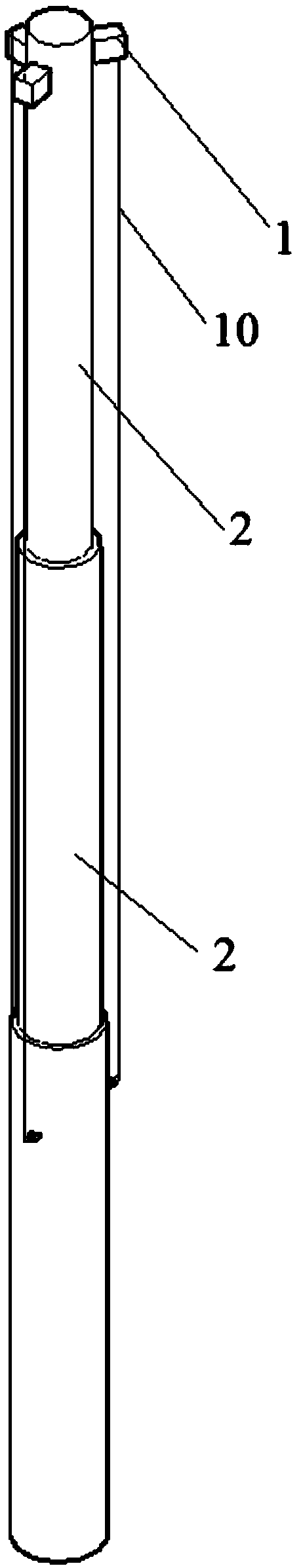 Concrete telescopic conduit based on wireless remote control type dry operation