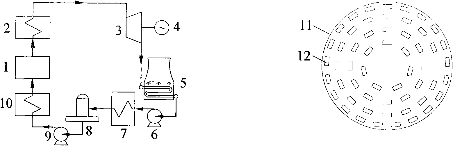 Air-cooled steam condensing system with natural ventilation and direct water film evaporation