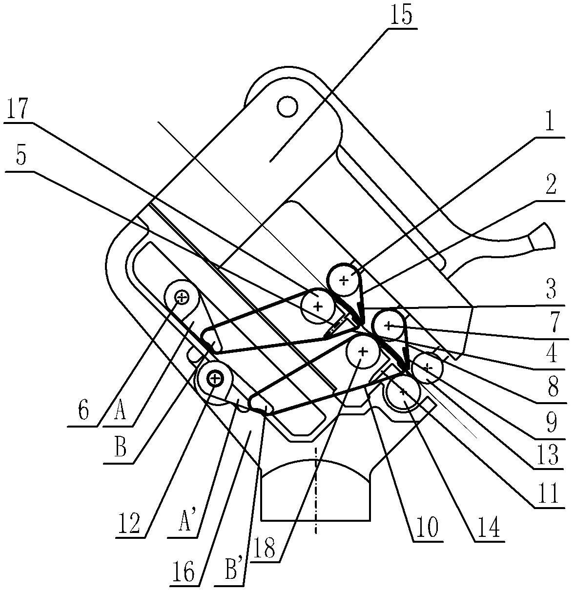 Oversized drafting device on spinning frame