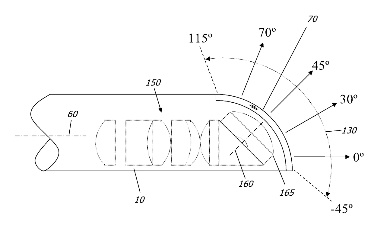 Solid state variable direction of view endoscope