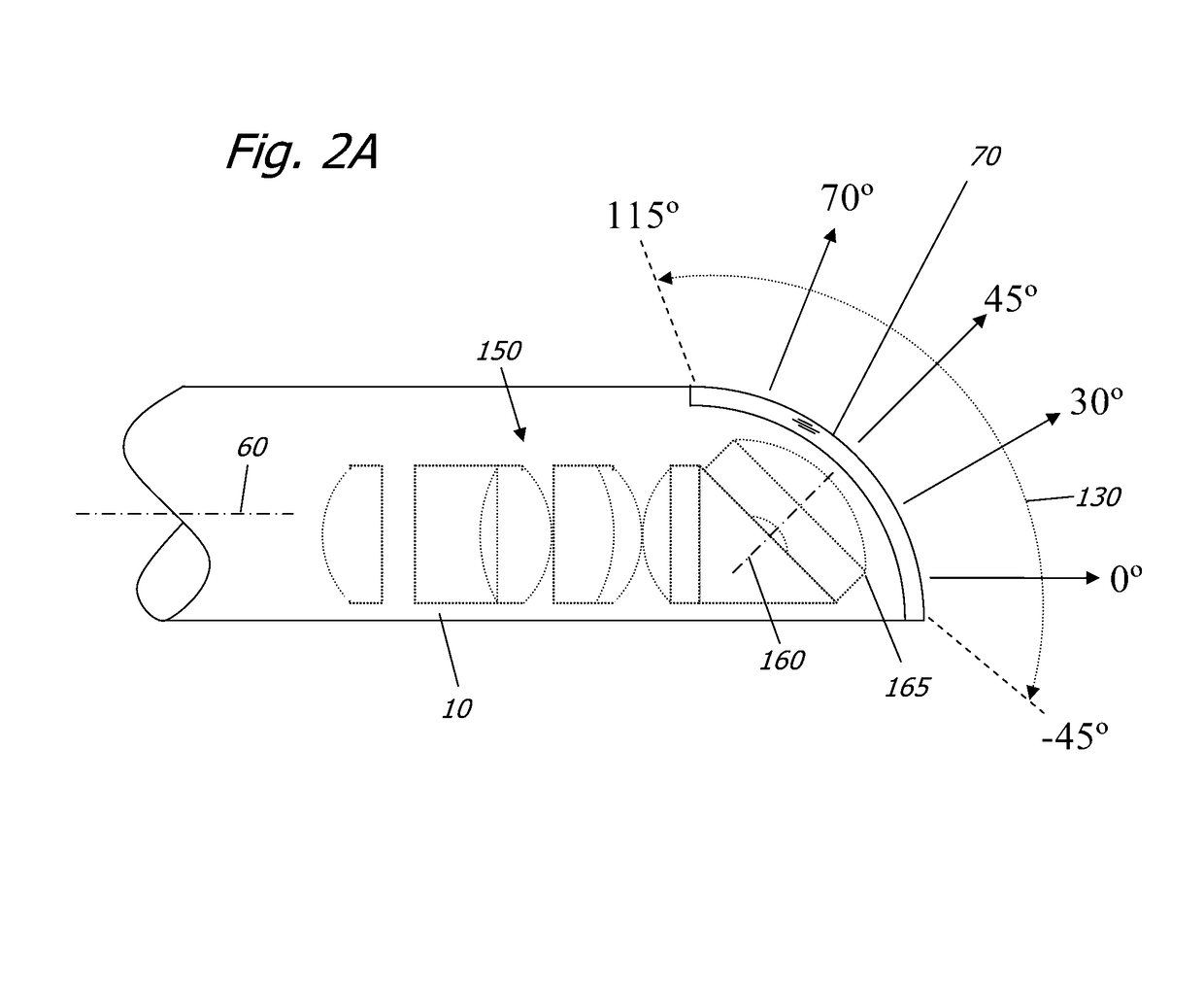 Solid state variable direction of view endoscope